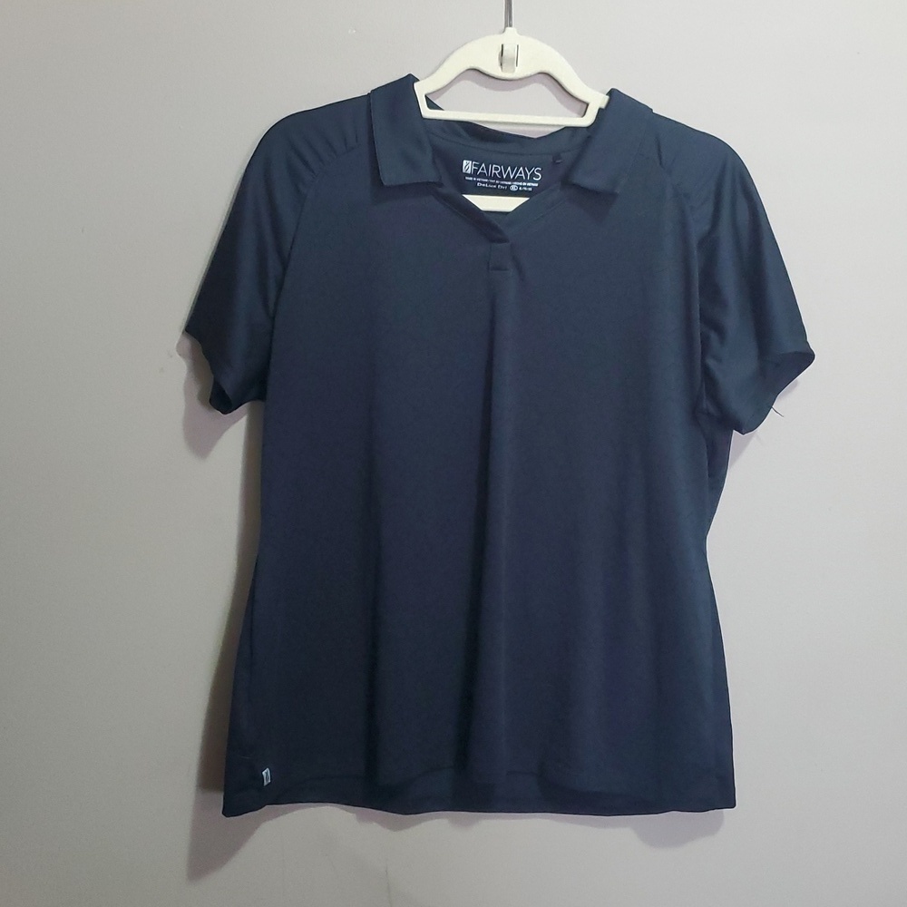 Fairway polo collared navy golf shirt size xl